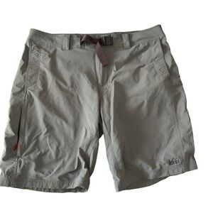 REI Mens Nylon Belted Gray Hiking Outdoor Shorts Sz 40